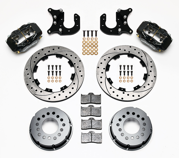 Wilwood Forged Dynalite 4 Piston Rear Brake Kit - Black - GM G-Body 1978-88 140-17121